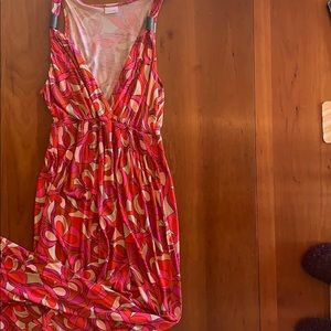 Low cut halter maxi dress with cover back